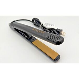 Revlon RVST2046 Ceramic Flat Iron Hair Straightener Variable Heat Black & Gold